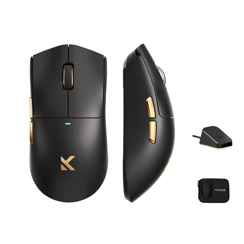 MCHOSE K7 Ultra Lightweight Wireless Gaming Mouse (Black, White)