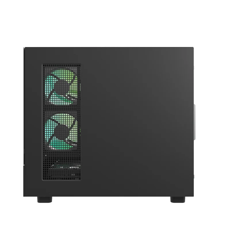 DarkFlash DS950MV M-ATX Glass PC Case with 6" IPS Customizable Display (Black, White)