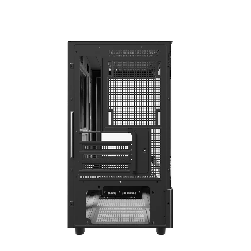 DarkFlash DS950MV M-ATX Glass PC Case with 6" IPS Customizable Display (Black, White)