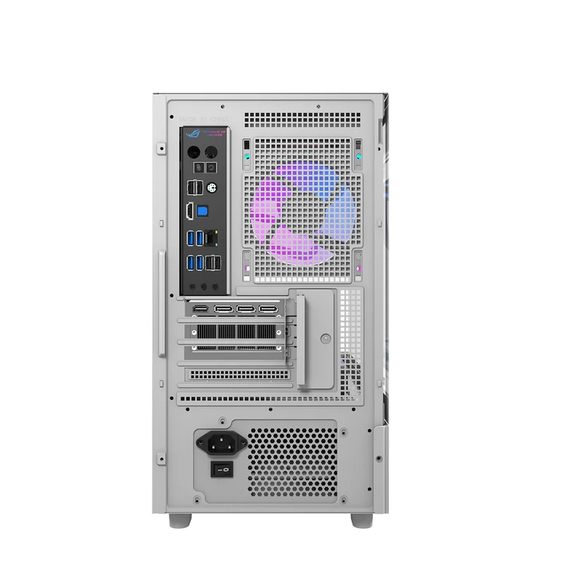 DarkFlash DS950MV M-ATX Glass PC Case with 6" IPS Customizable Display (Black, White)