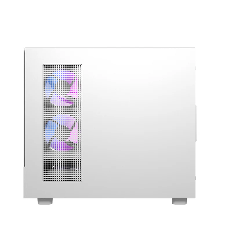 DarkFlash DS950MV M-ATX Glass PC Case with 6" IPS Customizable Display (Black, White)
