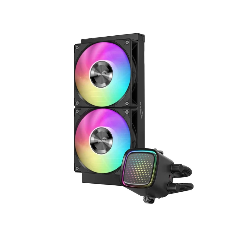 Sama L50 240mm AIO ARGB Liquid CPU Cooler with Dot-Matrix Infinity Mirror Effect (Black, White) (L50-BKWAYX02-G, L50-WHWAYX02-G)