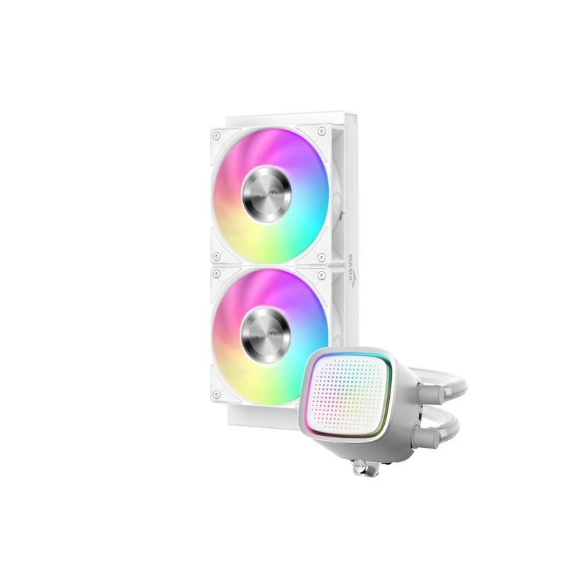 Sama L50 240mm AIO ARGB Liquid CPU Cooler with Dot-Matrix Infinity Mirror Effect (Black, White) (L50-BKWAYX02-G, L50-WHWAYX02-G)
