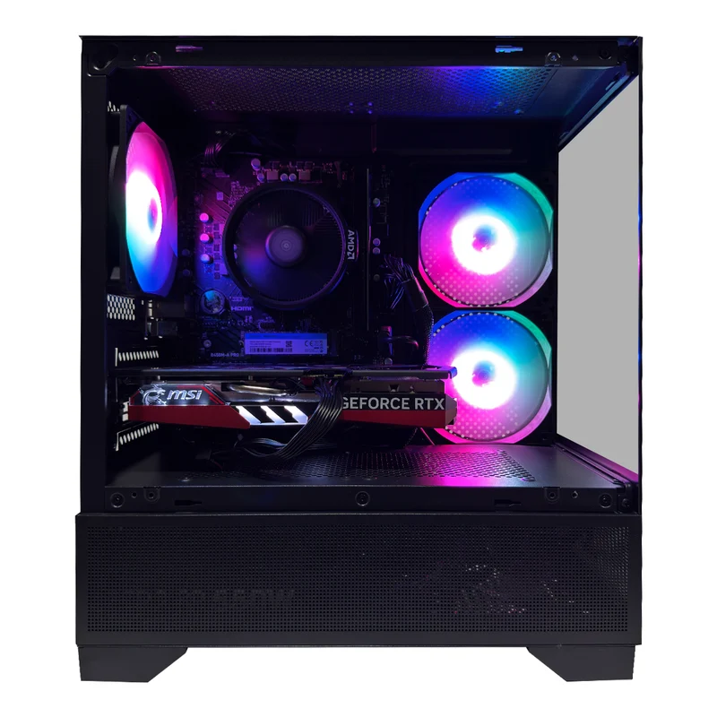 Alpha ERIS Black Desktop Gaming PC | AMD Ryzen 5 5500GT | 16GB RAM | 500GB SSD | RTX 4060 | Windows 11 Pro