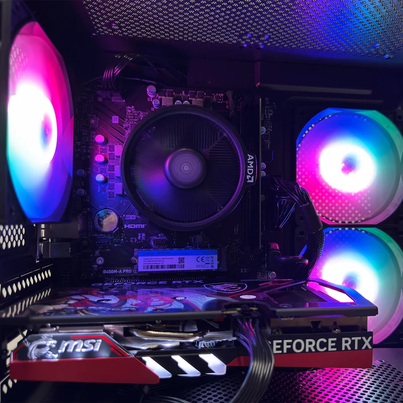 Alpha ERIS Black Desktop Gaming PC | AMD Ryzen 5 5500GT | 16GB RAM | 500GB SSD | RTX 4060 | Windows 11 Pro
