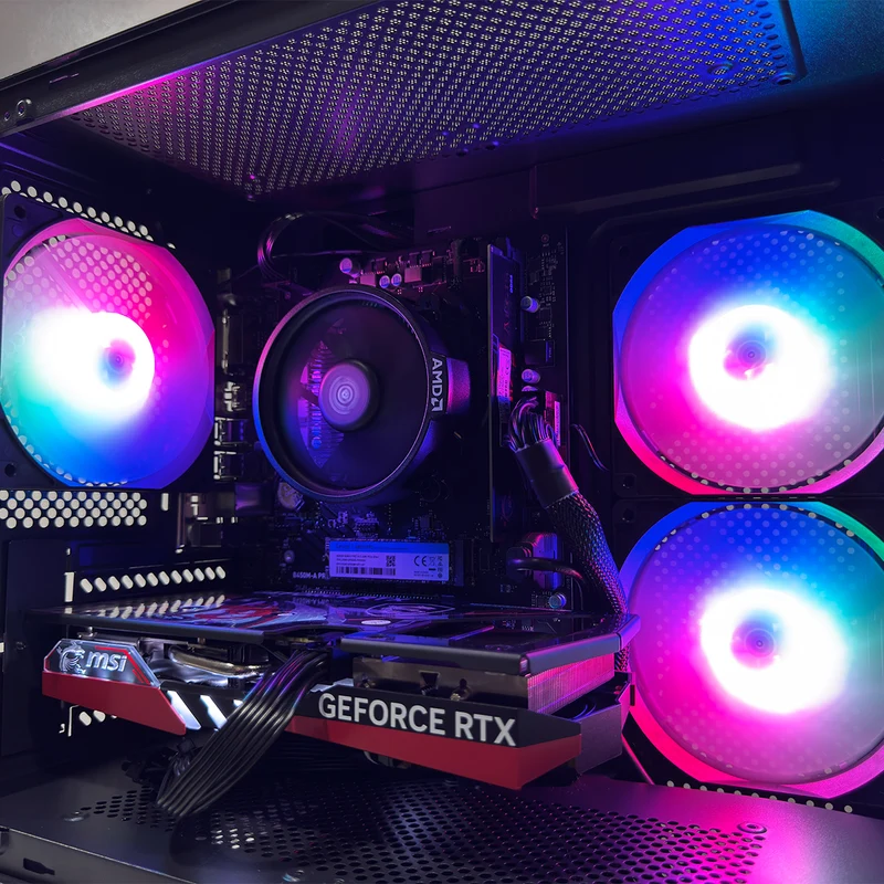 Alpha ERIS Black Desktop Gaming PC | AMD Ryzen 5 5500GT | 16GB RAM | 500GB SSD | RTX 4060 | Windows 11 Pro