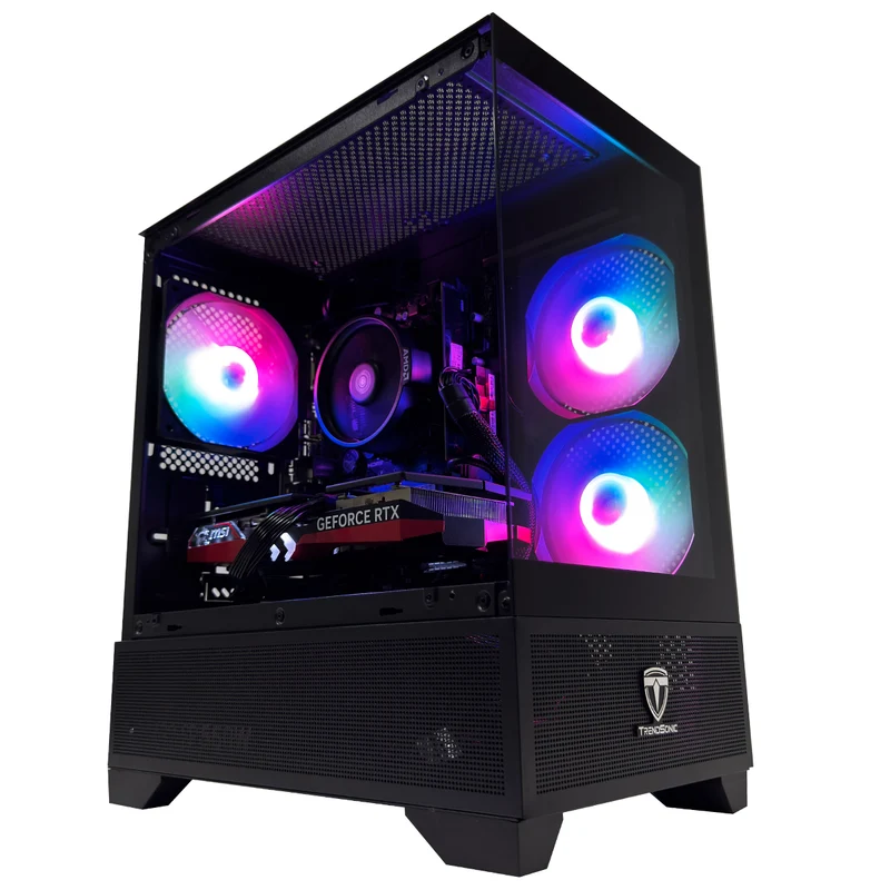 Alpha ERIS Black Desktop Gaming PC | AMD Ryzen 5 5500GT | 16GB RAM | 500GB SSD | RTX 4060 | Windows 11 Pro