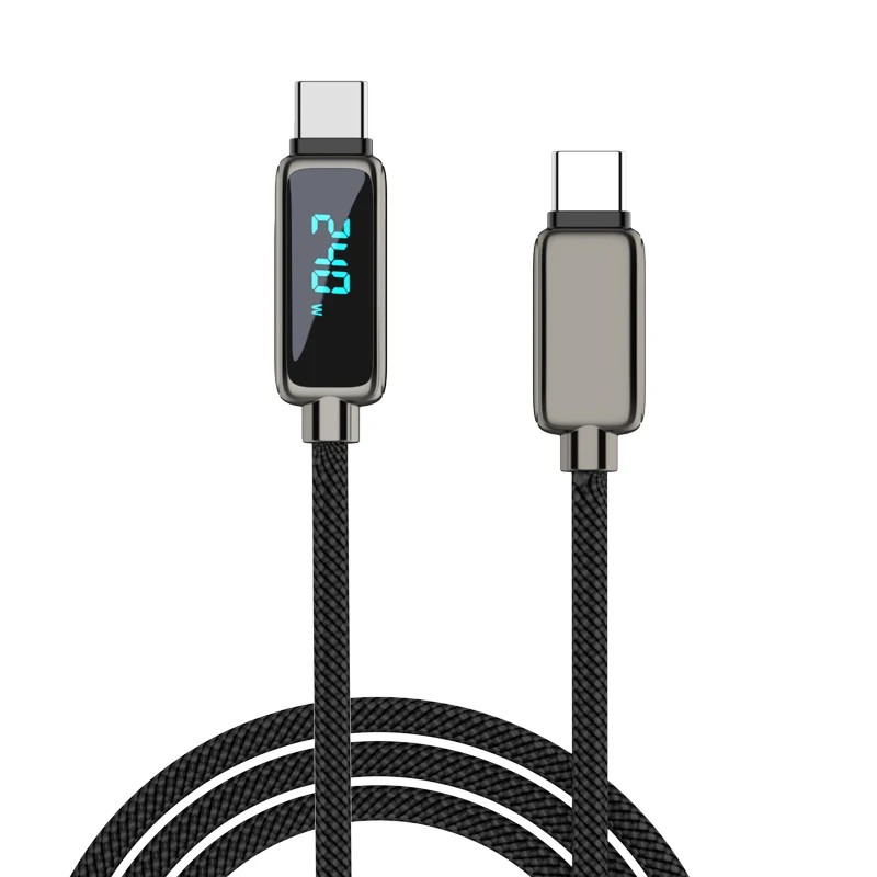 Vyvylabs ThunderBird Smart Charge 240W Display Cable Type-C to Type-C (1M, 2M) (Black) (VCLNCC1-BK-PP, VCLNCC2-BK-PP)