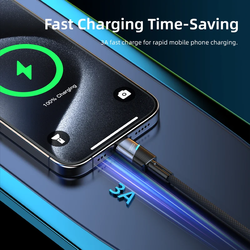 Vyvylabs Superb Series Fast Charging Cable USB to Type-C 3A 2M (Dark Grey) (VCJLUC2-GY)