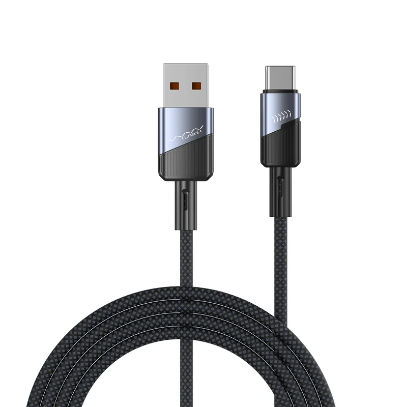 Vyvylabs Superb Series Fast Charging Cable USB to Type-C 3A 2M (Dark Grey) (VCJLUC2-GY)