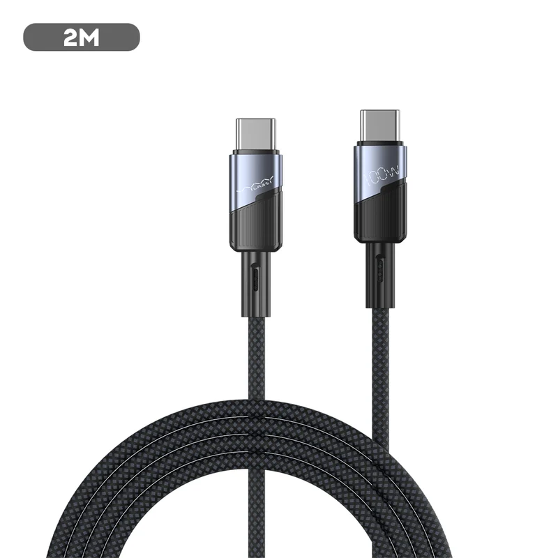 Vyvylabs Superb Series Fast Charging Cable Type-C to Type-C 100W 2M (Dark Grey) (VCJLCC101-GY)