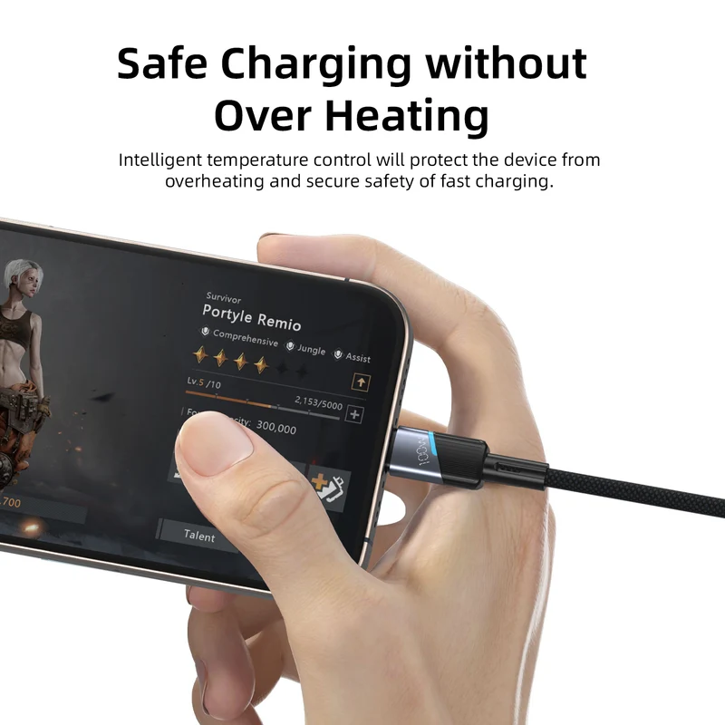 Vyvylabs Superb Series Fast Charging Cable Type-C to Type-C 100W 2M (Dark Grey) (VCJLCC101-GY)