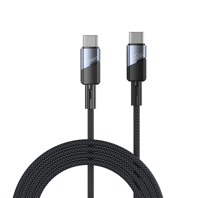 Vyvylabs Superb Series Fast Charging Cable Type-C to Type-C 100W 2M (Dark Grey) (VCJLCC101-GY)