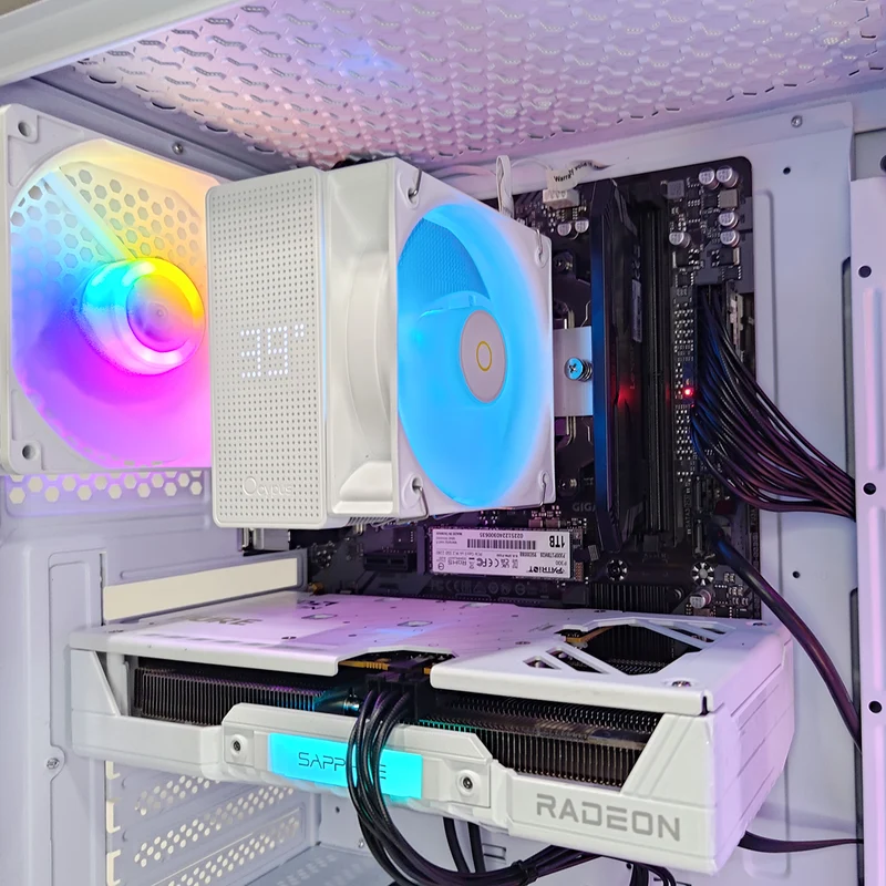 Sigma Hermes White Desktop Gaming PC | AMD Ryzen 5 7400 | 16GB RAM | 1TB SSD | RX 9060 XT | Windows 11 Pro