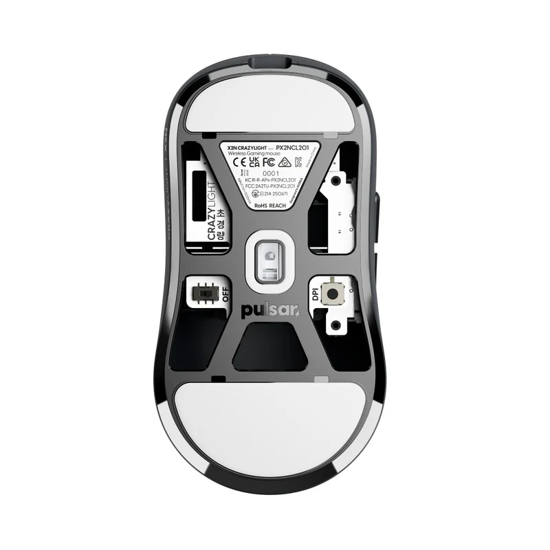Pulsar X2N CrazyLight 8K Polling Rate eSports Gaming Mouse Size 2 (Jet Black, Uyuni White, Ocean)