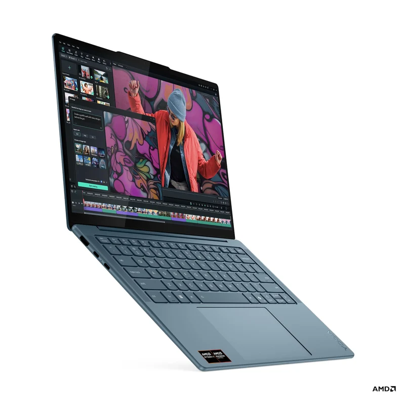 Lenovo Yoga Slim 7 14AKP10 83JY007JPH Copilot+ PC Laptop (Tidal Teal) | 14" 2.8K WQXGA+ (2880x1800) OLED 120Hz | Ryzen AI 7 350 | 16GB RAM | 1TB SSD | AMD Radeon 860M Graphics | Windows 11 Home | MS Office Home 2024 + MS 365 Basic + Yoga Sleeve
