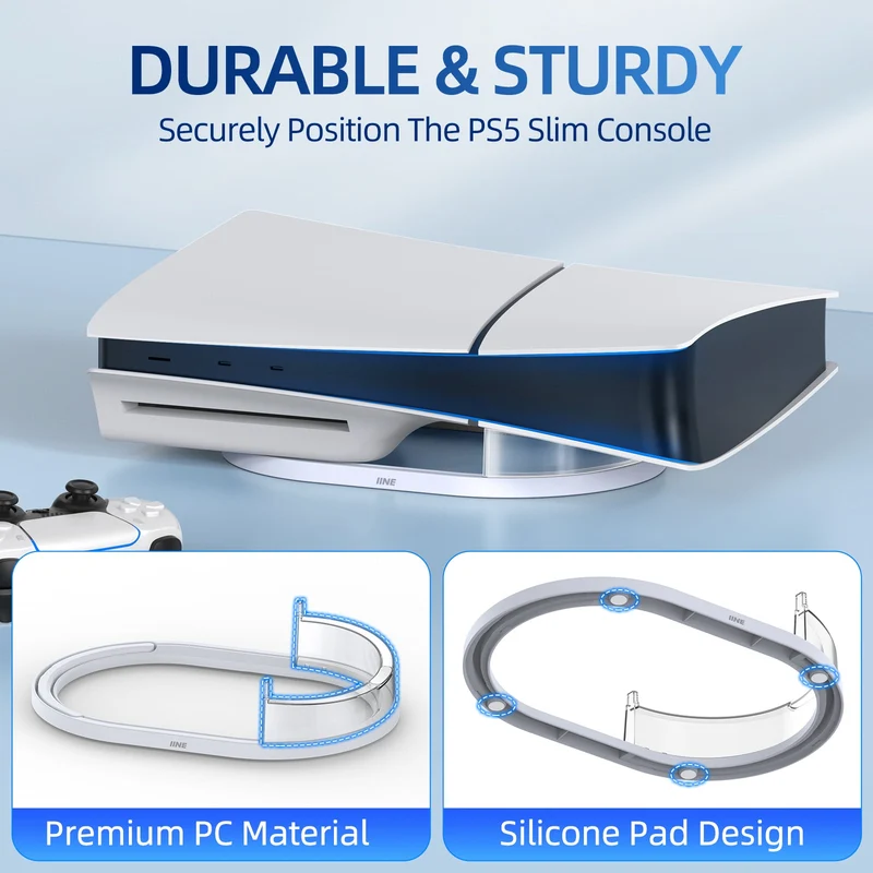 IINE Horizontal Stand for PS5 Slim (Transparent) (L985)