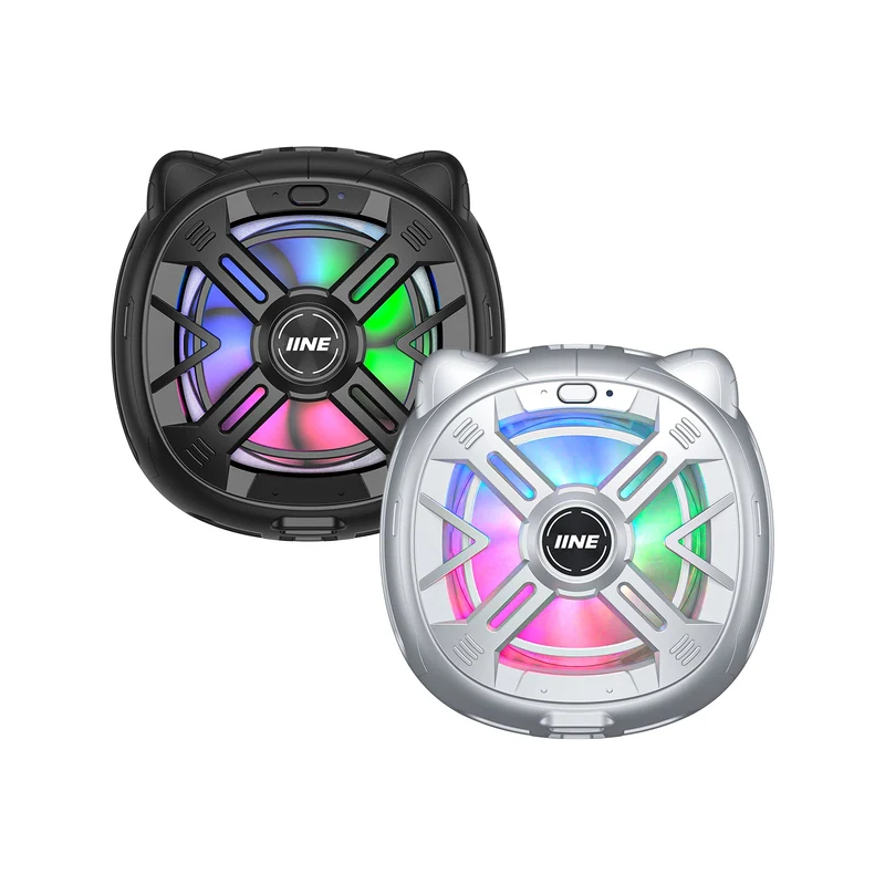 IINE Chill Meow Magnetic RGB Cooling Fan (Black, Silver) (L1060, L1059)