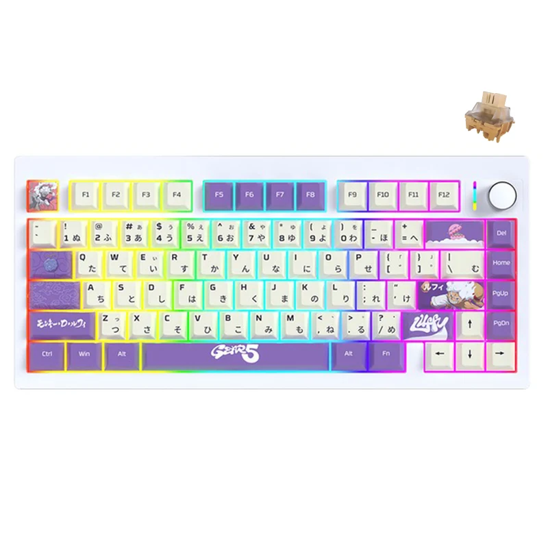Fantech x One Piece MK921 Maxfit8 Tri-Mode Hot-Swappable Wireless Mechanical Keyboard (Brown Tactile Switch) (Luffy Gear 5)