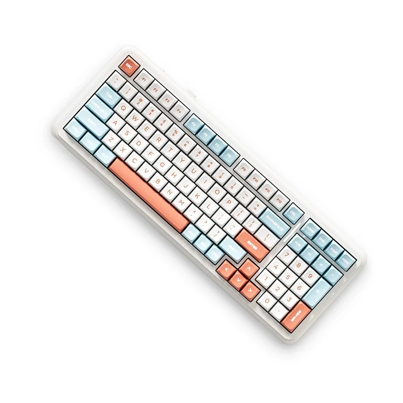MCHOSE K99 V2 RGB Tri-Mode Hot-Swappable Mechanical Keyboard (Horizon Orange) (Hyacinth Purple Switch)