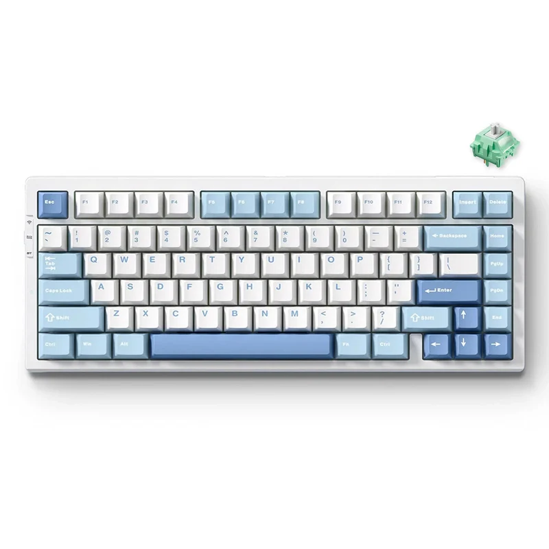 MCHOSE G75 Pro RGB Tri-Mode Hot-Swappable Mechanical Keyboard (Blue) (Cabbage Tofu Switch)