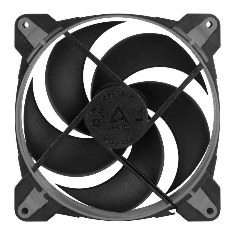 Arctic BioniX P120 120mm PWM Fan with Cable Splitter (Black/Grey) (ACFAN00168A)