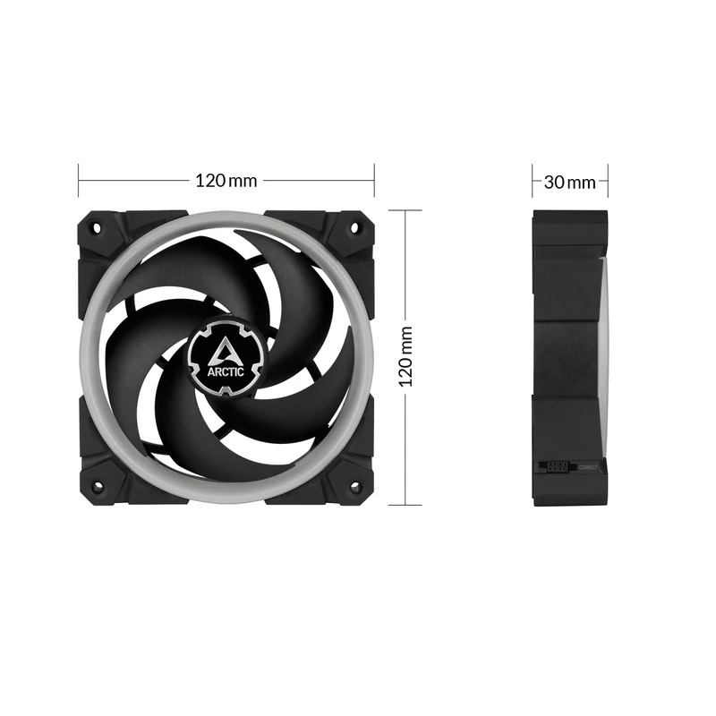 Arctic BioniX P120 A-RGB 120mm PWM Single Fan with Cable Splitter - without Controller (ACFAN00146A)