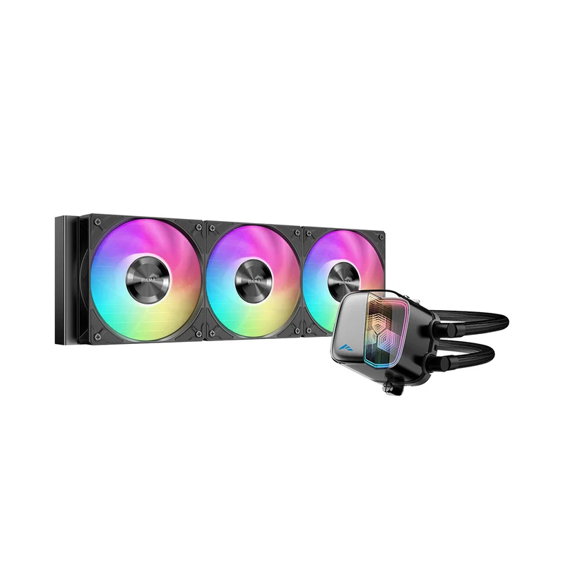 Sama L70 360mm AIO ARGB Liquid CPU Cooler with Infinity Mirror Effect (Black, White)