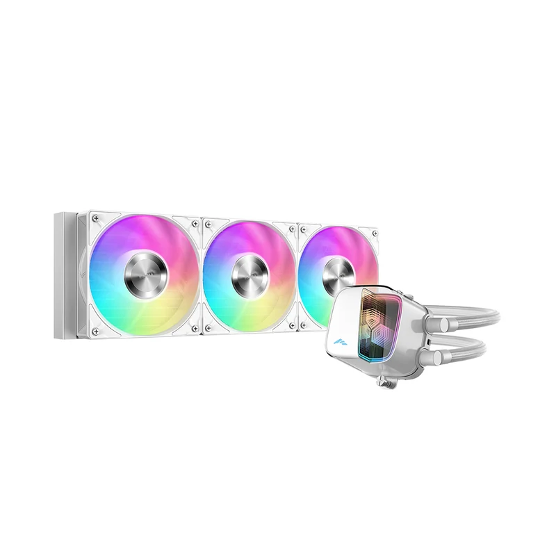 Sama L70 360mm AIO ARGB Liquid CPU Cooler with Infinity Mirror Effect (Black, White)