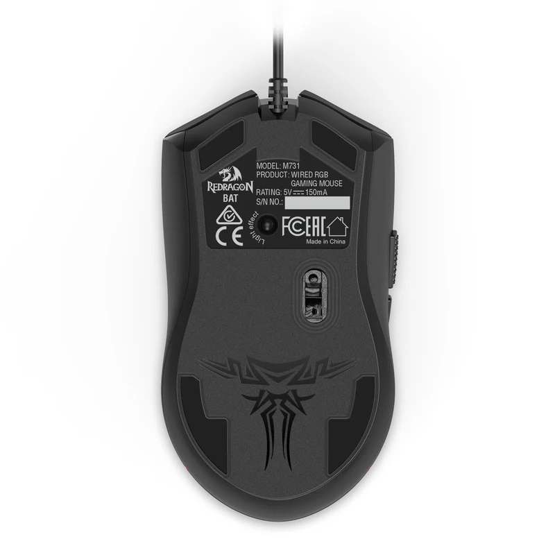 Redragon Bat M731 RGB 10000DPI Wired Gaming Mouse (Black)