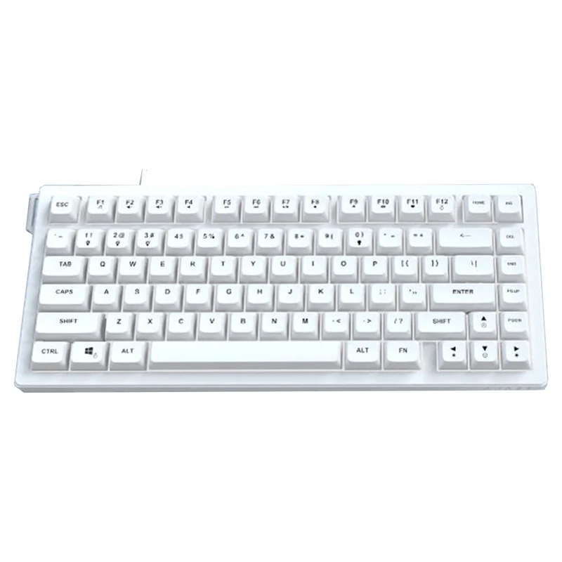 Ajazz AF82 White Light 82 Keys Wired Membrane Keyboard (White)