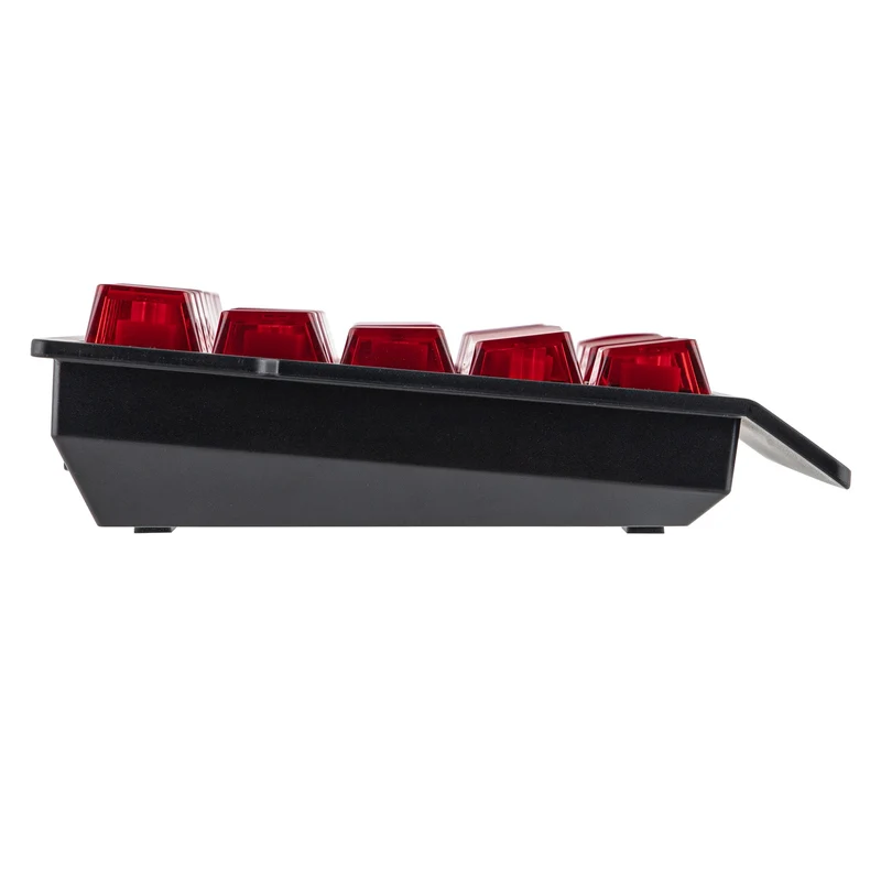 Ajazz AK029 RGB Magnetic Switch Wired 29-Keys Hot-Swappable Mechanical Keyboard (Transparent Red) (Flame Ignation Switch)