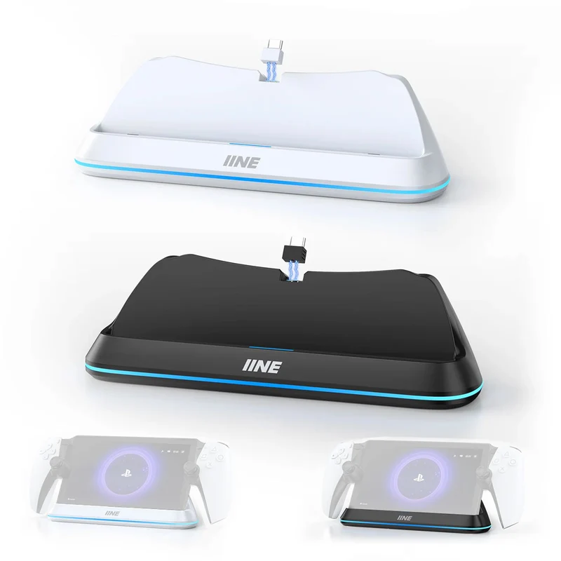 IINE Pin-Based Contact Charging Station for Playstation Portal (Black, White) (L1004, L1005)