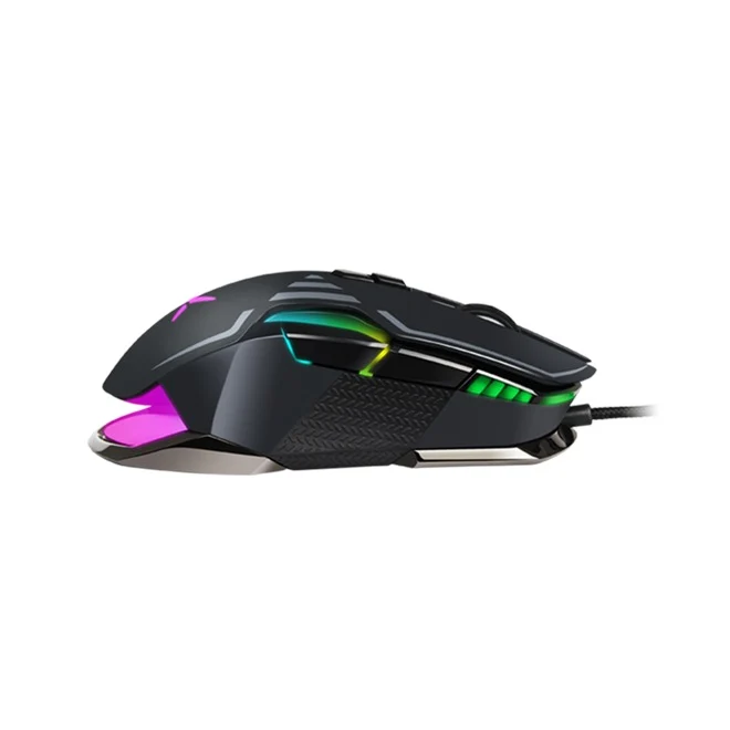 Delux M628 7-Buttons PMW3389 RGB Wired Ambidextrous Gaming Mouse (Black)