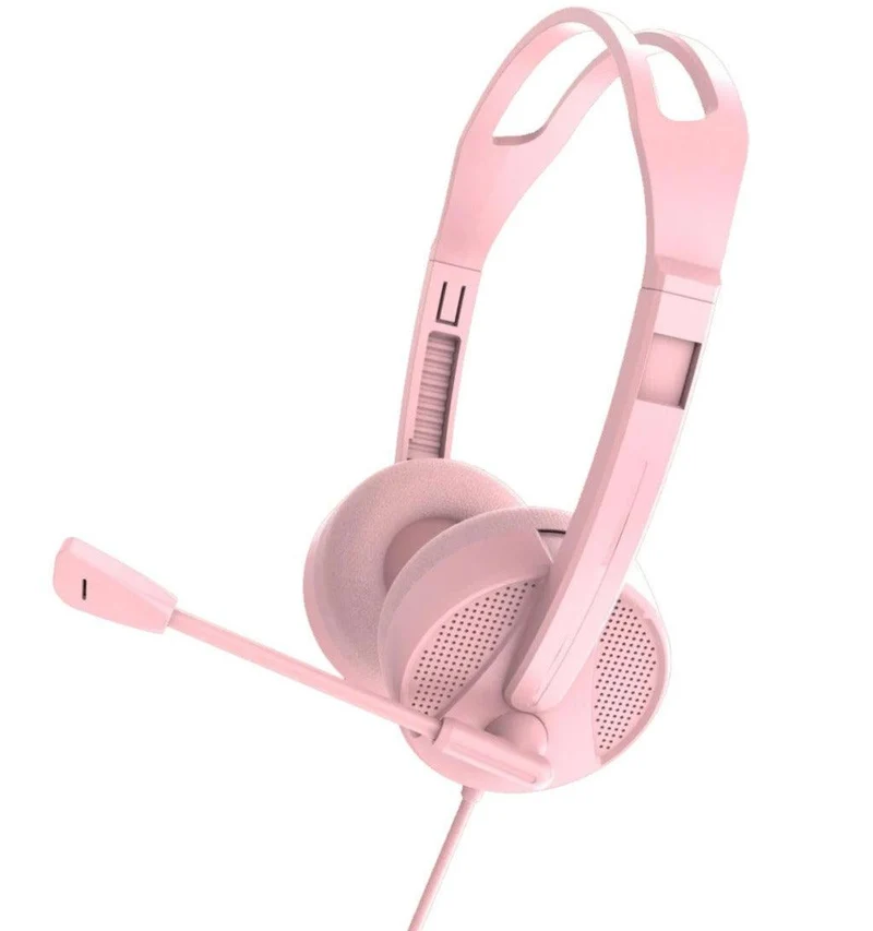 Lecoo HT106 USB Wired Headset (Pink)