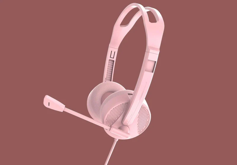 Lecoo HT106 USB Wired Headset (Pink)
