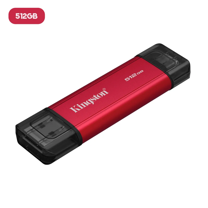 Kingston USB 3.2 Gen 2 1050MB/s Read/950MB/s Write Type-A & Type C Dual Portable SSD (512GB, 1TB, 2TB)