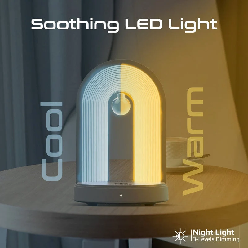 Promate Globe-Qi Multi-Functional LED Lamp Bluetooth Speaker with 15W Wireless Charger