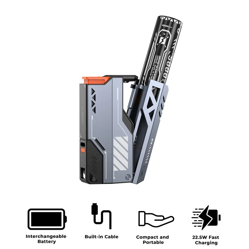Vyvylabs NexCell Detachable Fast Charger Power Bank 10000mAh 22.5W with C-C Cable (Tarnish) (VBXDL-2TN)