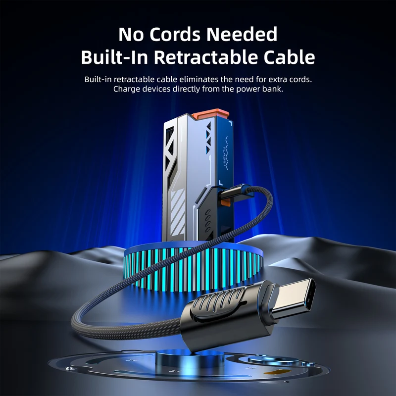 Vyvylabs NexCell Detachable Fast Charger Power Bank 10000mAh 22.5W with C-C Cable (Tarnish) (VBXDL-2TN)
