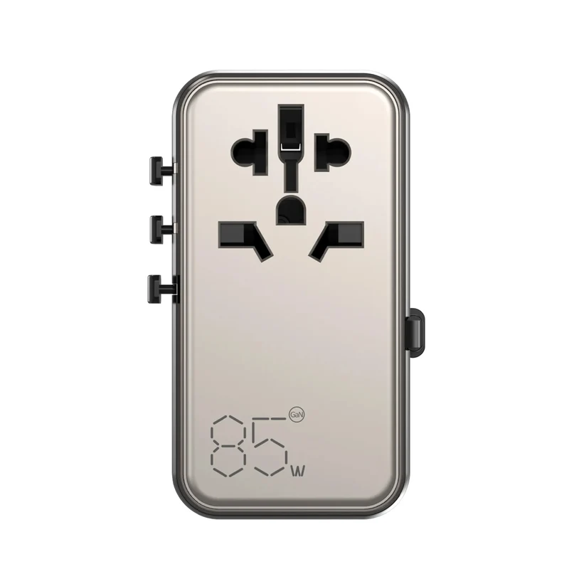 Vyvylabs Explorer Series GaN 4 Ports+AC Fast Charger Travel Adapter 85W A+3C with Type-C Cable (Gold) (GAN85T-GD)