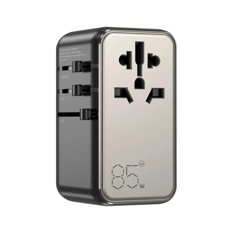 Vyvylabs Explorer Series GaN 4 Ports+AC Fast Charger Travel Adapter 85W A+3C with Type-C Cable (Gold) (GAN85T-GD)