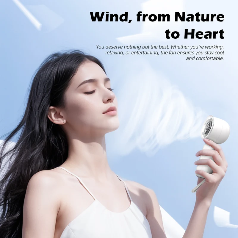Vyvylabs Babbit High Speed 13000RPM Handheld Fan 3000mAh (Green, White) (VKH01-GN, VKH01-WH)