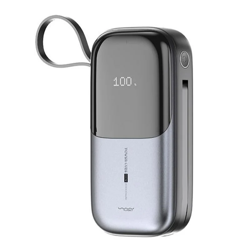 Vyvylabs Power Lite Digital Display Power Bank 20000mAh 65W with C+L Fast Charging Cable (Tarnish) (VBQ08-TN)