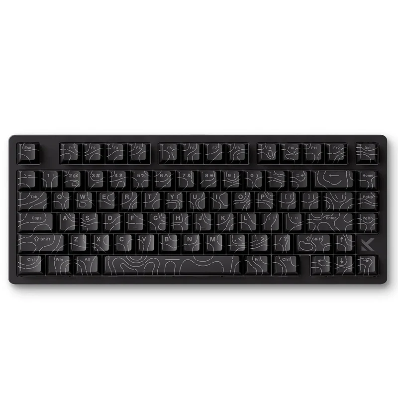 MCHOSE Jet 75 RGB Wired Hot-Swappable Mechanical Keyboard (Black Topographic) (Kailh Magnetic God Switch)