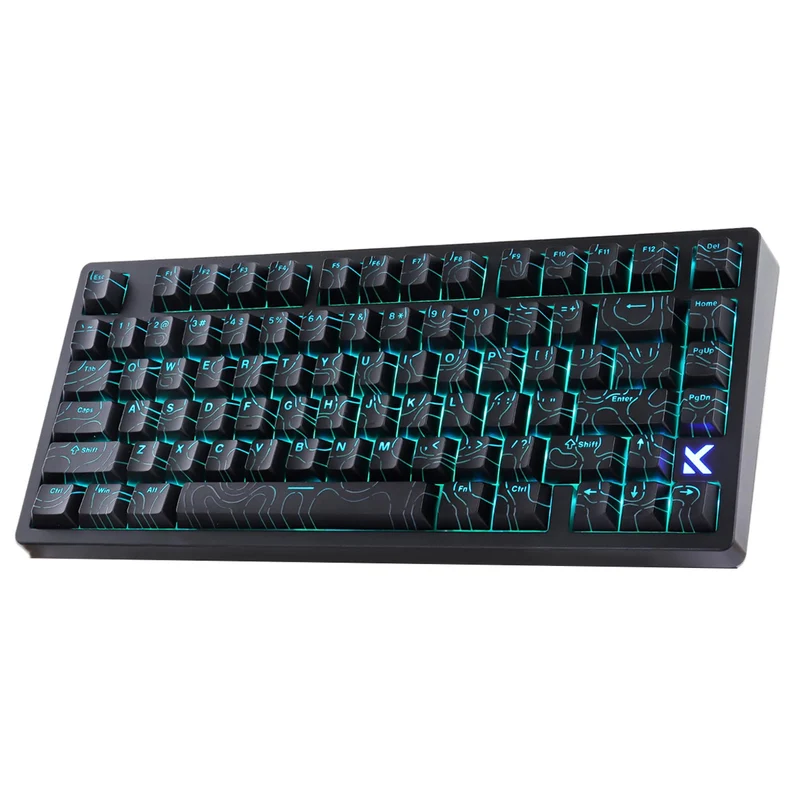MCHOSE Jet 75 RGB Wired Hot-Swappable Mechanical Keyboard (Black Topographic) (Kailh Magnetic God Switch)