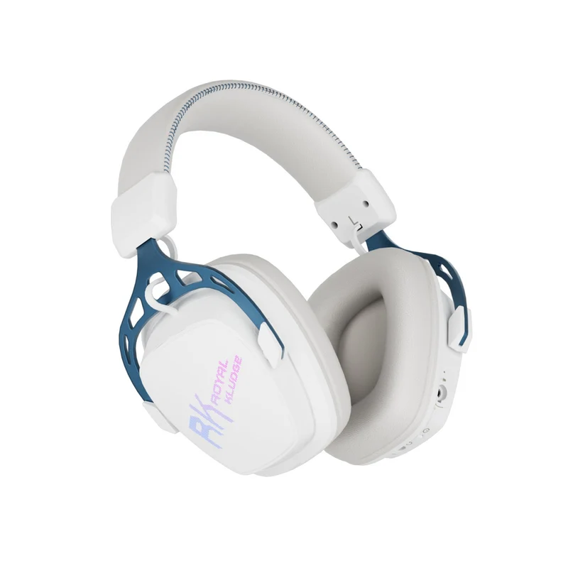 Royal Kludge RK HG103 RGB Tri-Mode Gaming Headphone (Black Ops, Cyborg White)