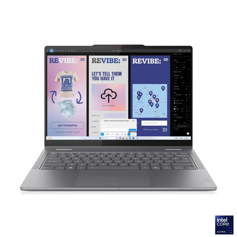 Lenovo Yoga 7 2-in-1 14ILL10 83JQ00DJPH Copilot+ PC Laptop (Luna Grey) | 14" WUXGA (1920x1200) OLED Touch | Core Ultra 5 | 16GB RAM | 1TB SSD | Intel Arc | Win11 Home | MS Office Home 2024 + MS 365 Basic+ Mouse+ Sleeve+ Pen+ A4Tech Fstyler Numeric Keypad