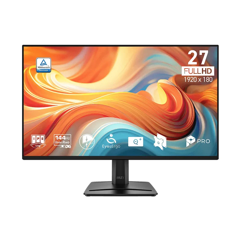 MSI Pro MP275 E14L 27" FHD (1920x1080) 144Hz 1ms MPRT/4ms GTG IPS Business & Productivity Monitor With Tilt Adjustment