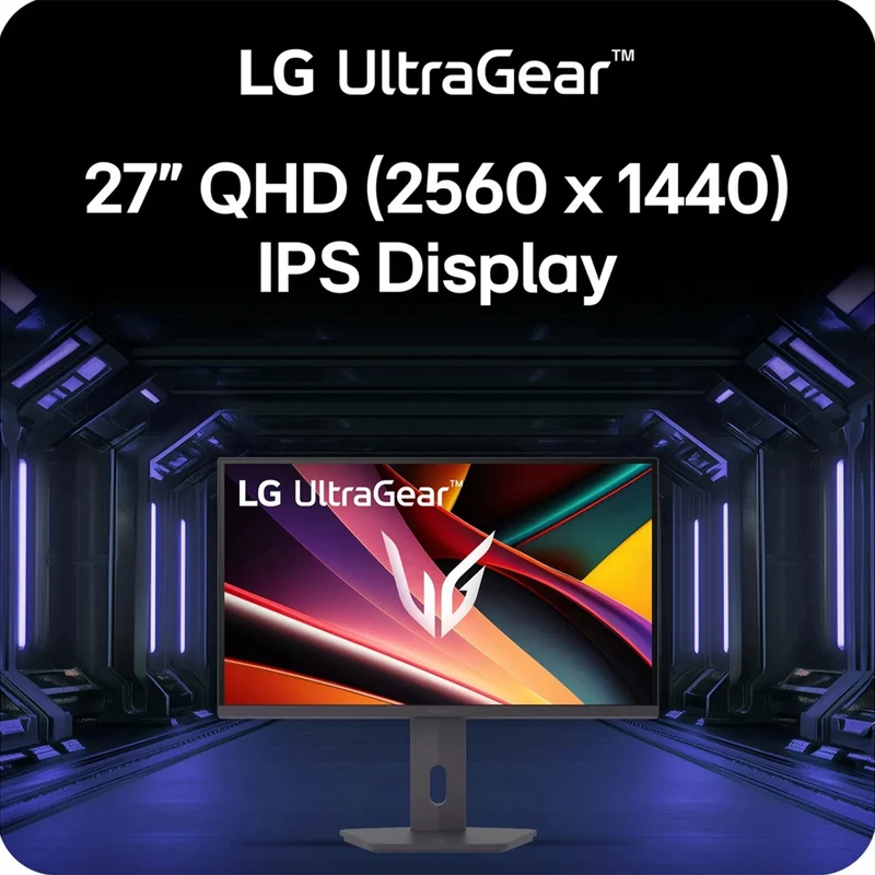 LG UltraGear 27G610A-B 27" QHD (2560x1440) 200Hz 1ms IPS Gaming Monitor With Tilt, Height, Swivel & Pivot Adjustment